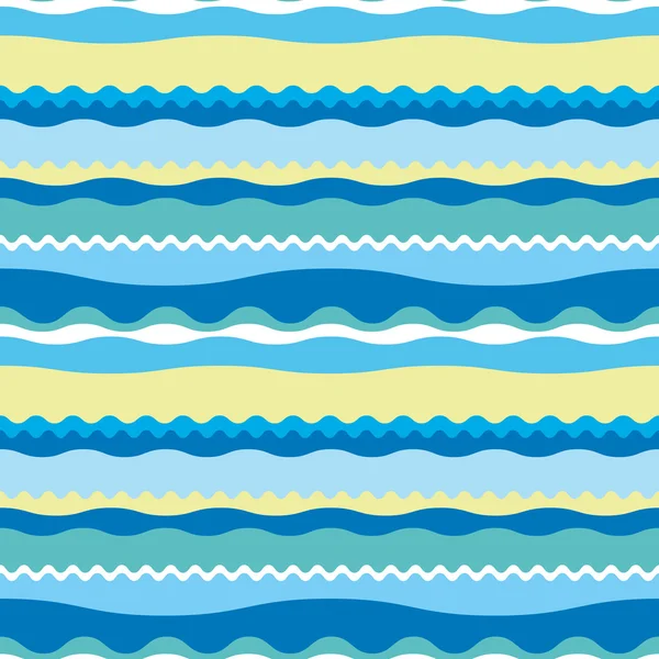 Blue color sea wave seamless pattern — Stock Vector