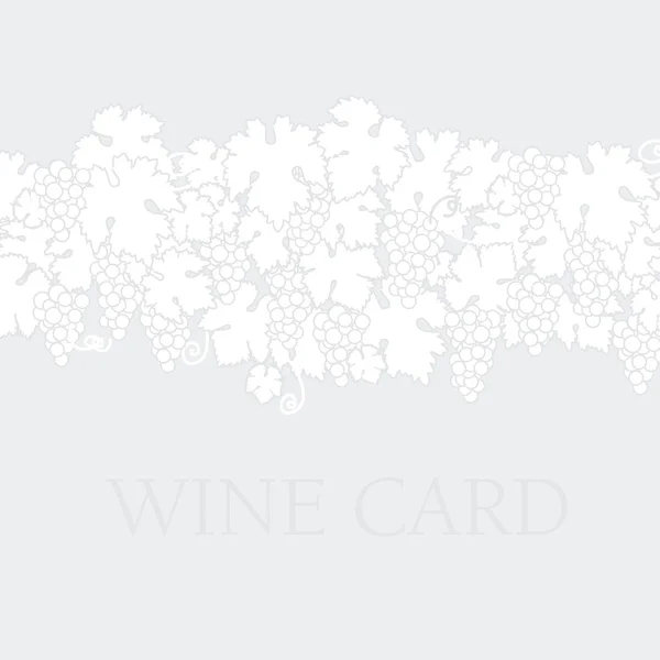 Light gray template for wine card or invitation — Stock Vector