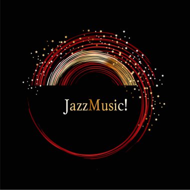 yıldızlı gece soyut vektör yuvarlak şablonu