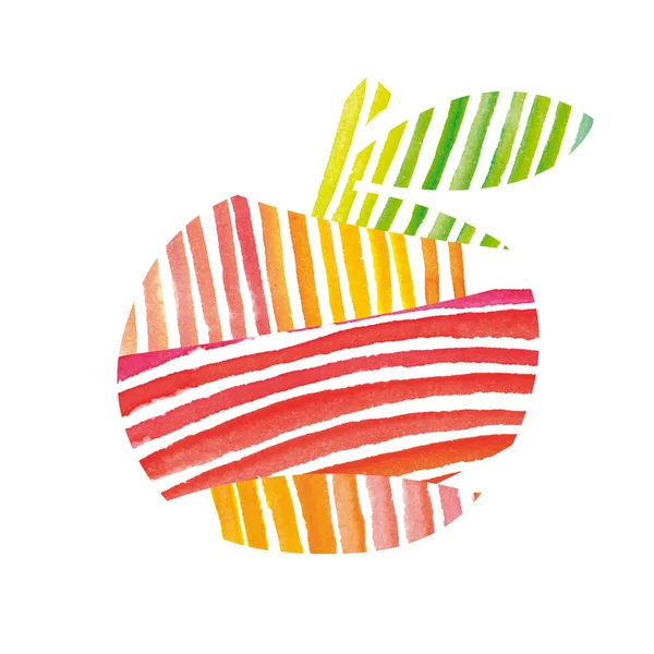 Roter Apfel Konzeptsymbol. Aquarell Illustration von saftigen Früchten — Stockfoto