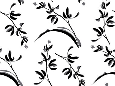 Japonya tarzı el çekilmiş kumaş deseni.