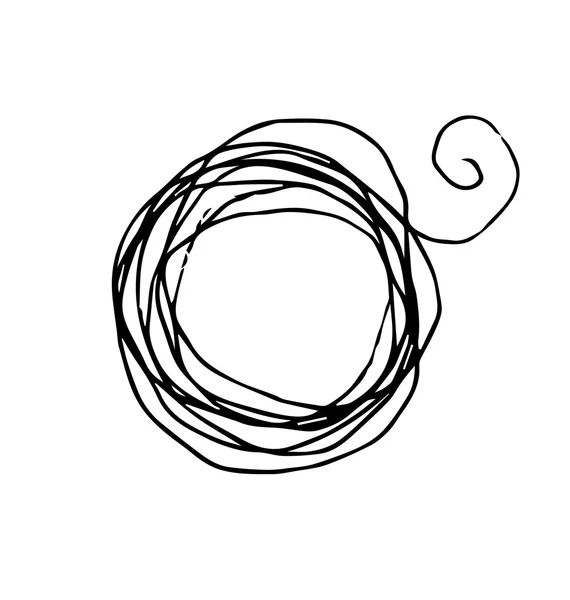 Ручний намальований елемент кола струн. Векторна ілюстрація . — стоковий вектор