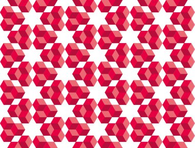 küp geometri kavramı. Dikişsiz desen vektör çizim