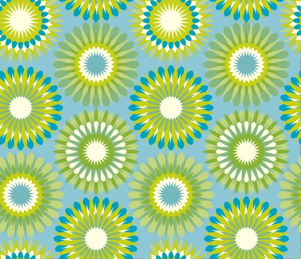 Grüne und blaue Geometrie Blume abstrakte Vektorillustration — Stockvektor