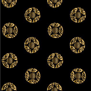 siyah arka plan üzerine Japon seamless modeli