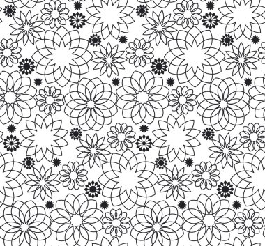 zarif dekoratif çiçek seamless modeli. vektör çizim