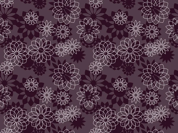 Zarif dekoratif çiçek seamless modeli. vektör çizim — Stok Vektör
