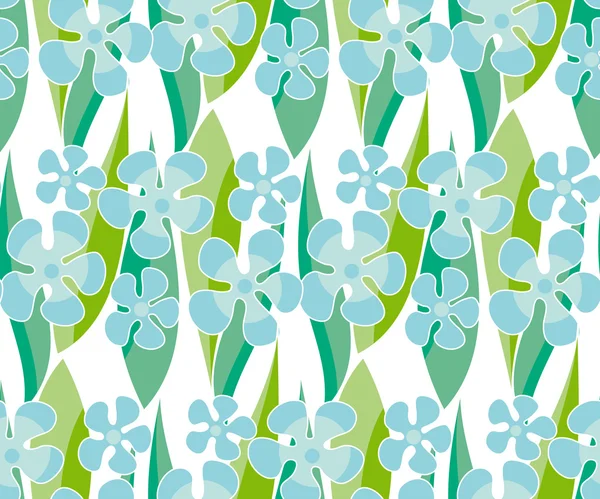 Flores ingenuas simples patrón de costura. ilustración vector floral — Archivo Imágenes Vectoriales