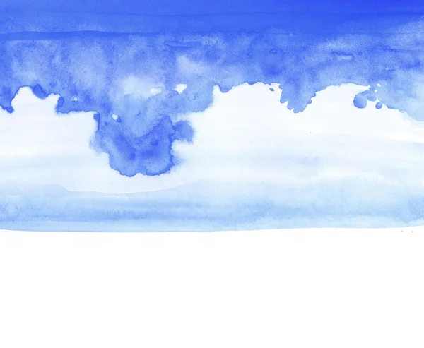 Wolk in de hemel achtergrond aquarel hand getrokken illustratie — Stockfoto