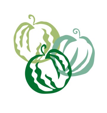 karpuz basit dekoratif sembolü. vektör çizim