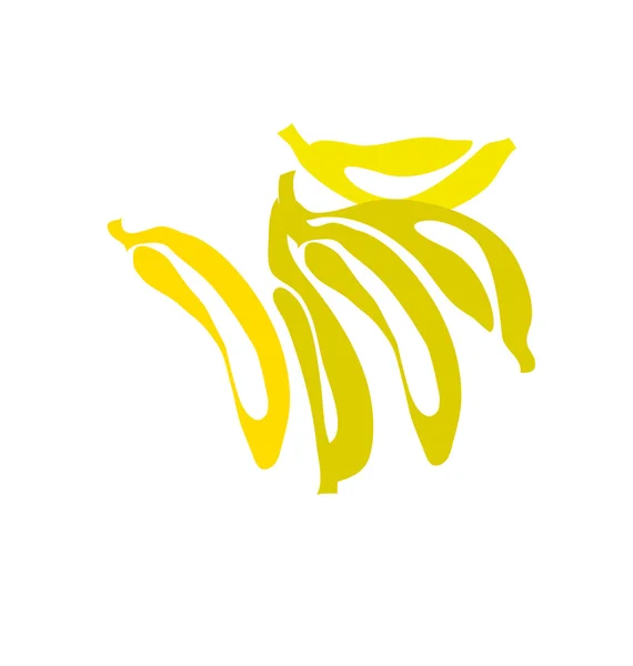 Fruto de banana símbolo decorativo simples. ilustração vetorial —  Vetores de Stock