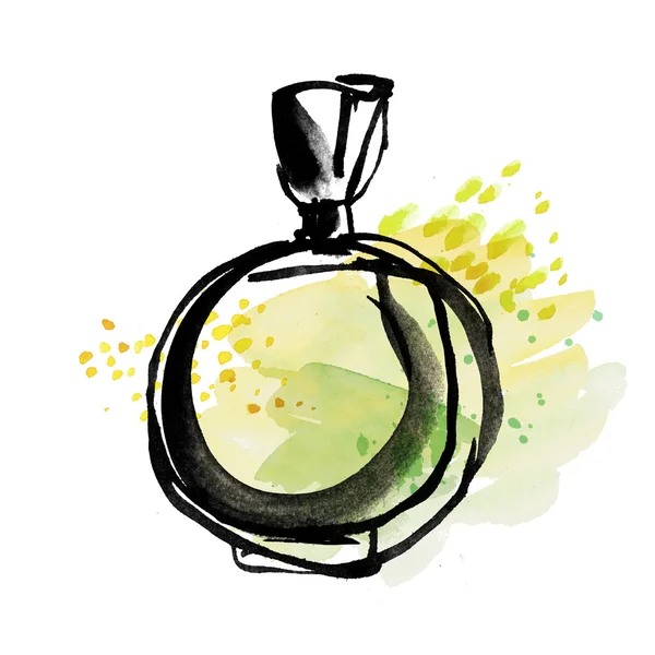 Croquis de saveur de parfum. aquarelle et illustration encre — Photo