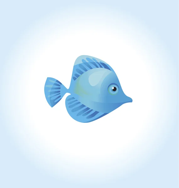 푸른 산호 물고기입니다. 벡터 일러스트 레이 션 — 스톡 벡터