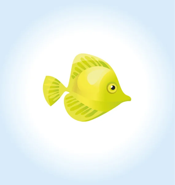 노란 산호 물고기입니다. 벡터 일러스트 레이 션 — 스톡 벡터