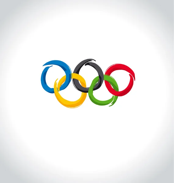 Olympic rings icon. vector illustration — Stock Vector