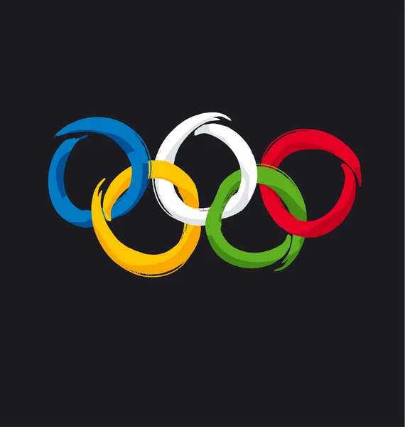 Olympic rings icon. vector illustration — Stock Vector