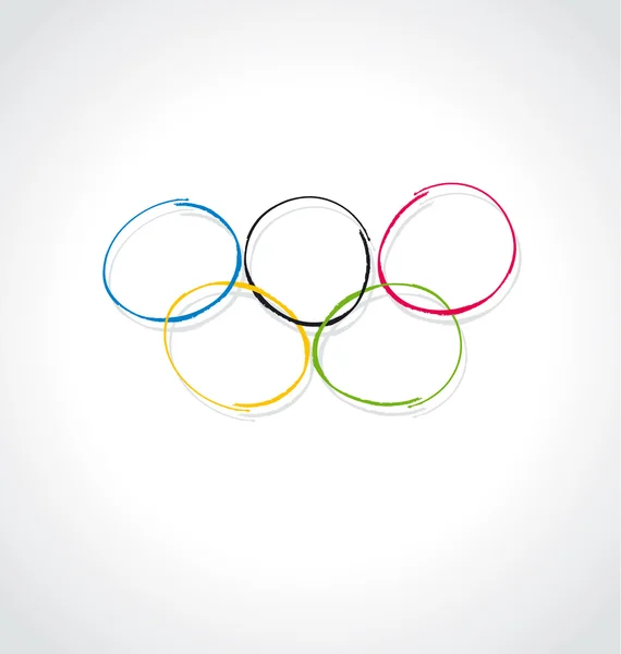 Значок олимпийских колец. векторная иллюстрация — стоковый вектор