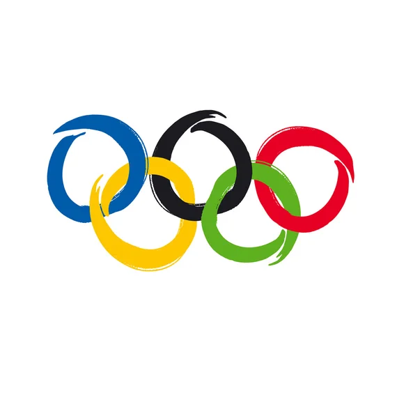 Olympic rings icon. vector illustration — Stock Vector