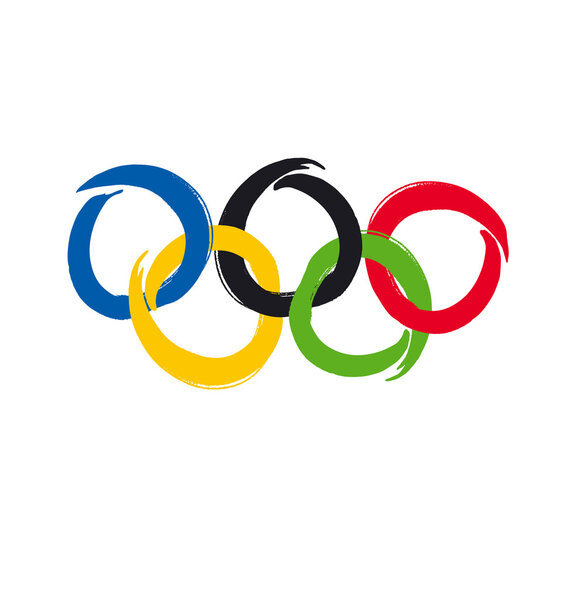 olympic rings icon. vector illustration