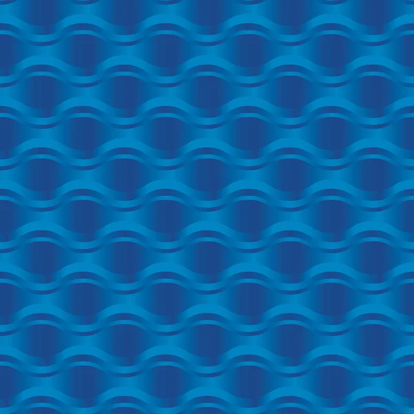 Azul água do mar geometria abstrata padrão sem emenda. onda de água ba —  Vetores de Stock