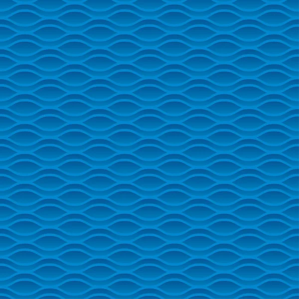 Blaues Meerwasser abstrakt Geometrie scheinbar Muster. Wasserwelle — Stockvektor