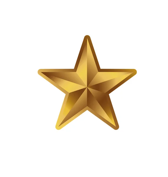 Guld stjärna ikonen vektor eps10. Gula stjärnor piktogram konst. Stjärna sy — Stock vektor