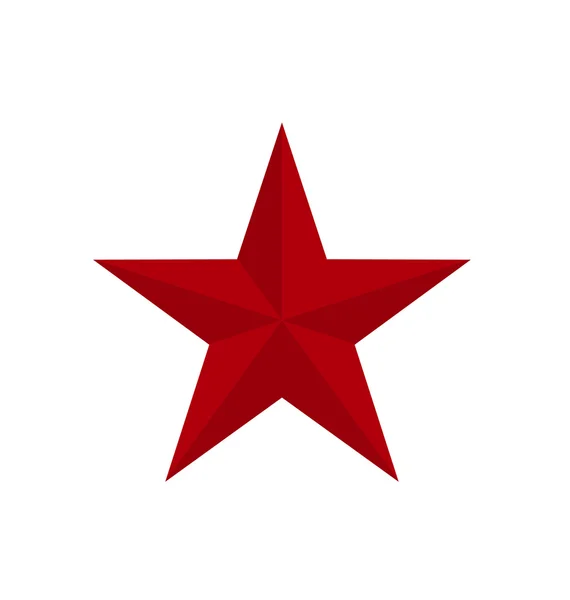 Icono de estrella clásica roja con bordes. ilustración vectorial — Vector de stock