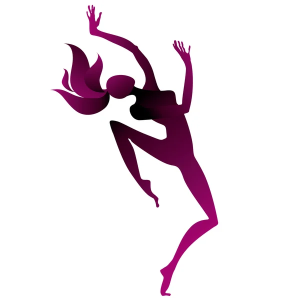 Concept dansen meisje vector illustratie — Stockvector