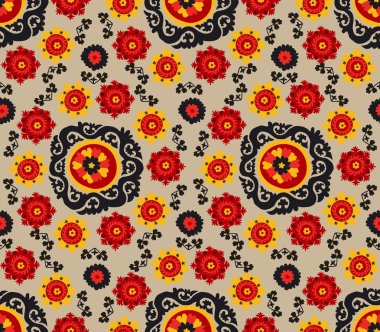 geleneksel asya halı nakış Suzane. Özbek etnik dekorasyonu