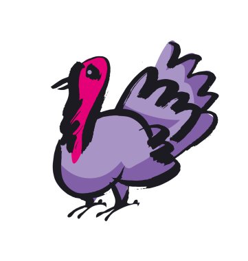 komik Şükran Türkiye kroki. Amerikan mutfağı tavuk vecto