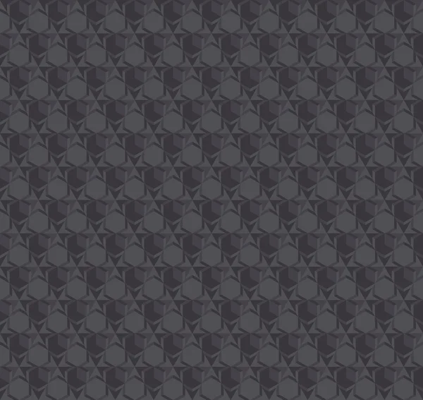 テクスチャ 3 d 錯覚暗い灰色のシームレスなパターン。ベクトル illustrat — ストックベクタ
