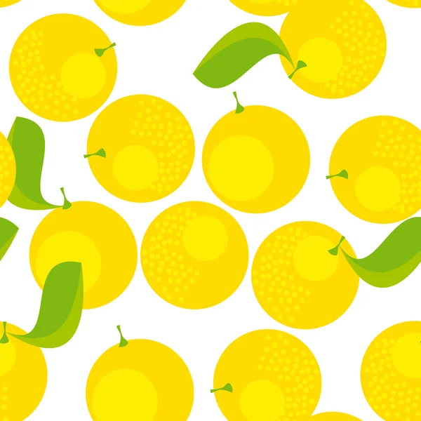 Простая геометрия апельсиновые фрукты повторяющийся шаблон. желтая концепция — стоковый вектор