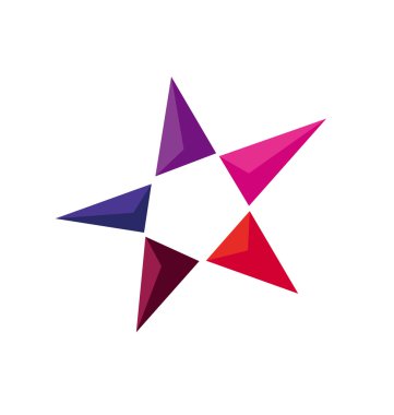 kavram perspektifi yıldız simgesi. geometri lüks sembol vektör iii