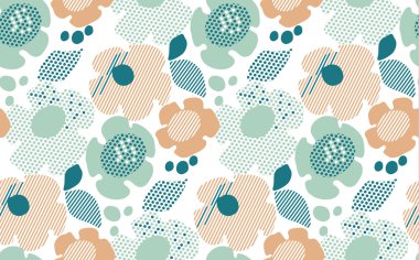 soyut soluk renk çiçek dikişsiz desen. modern dokulu ge