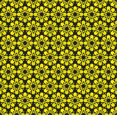 geometri çiçek seamless modeli. çiçek vektör çizim