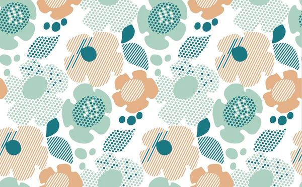 Abstrait couleur pâle motif floral sans couture. moderne texturé ge — Image vectorielle
