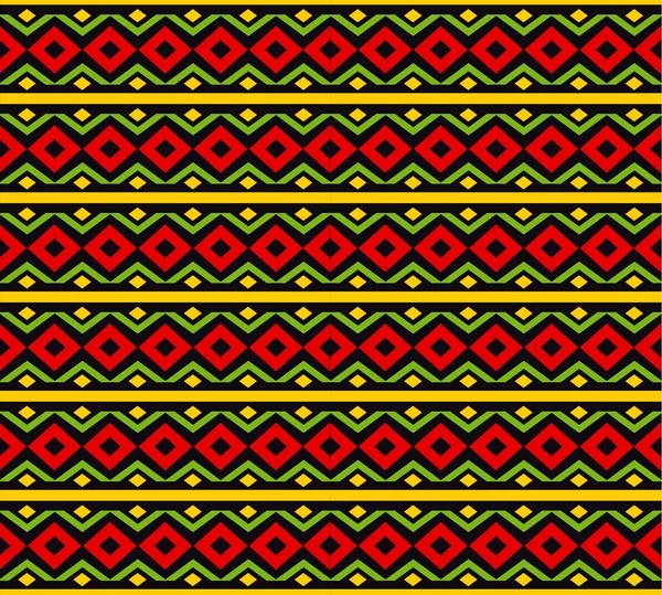 Reggae classique fond de musique de couleur. Jamaïque motif sans couture — Image vectorielle