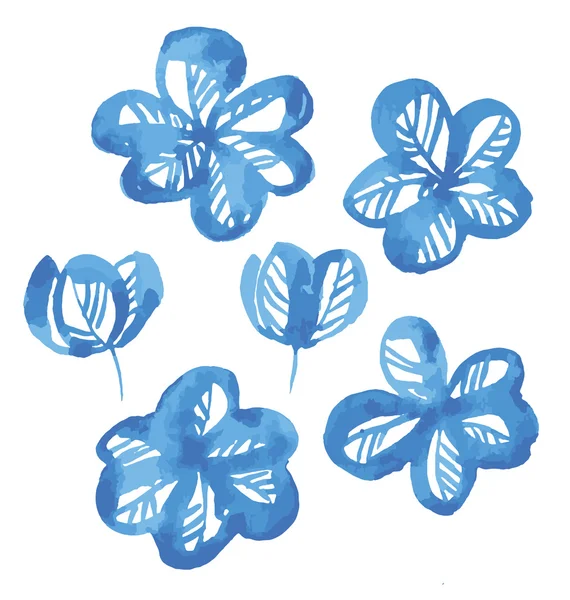 Abstrakte Aquarellblumen für die Gestaltung. Aquarell-Handzeichnung — Stockvektor