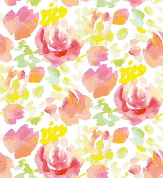 Fond aquarelle. couleur pâle fleur rose abstraite sans couture — Image vectorielle