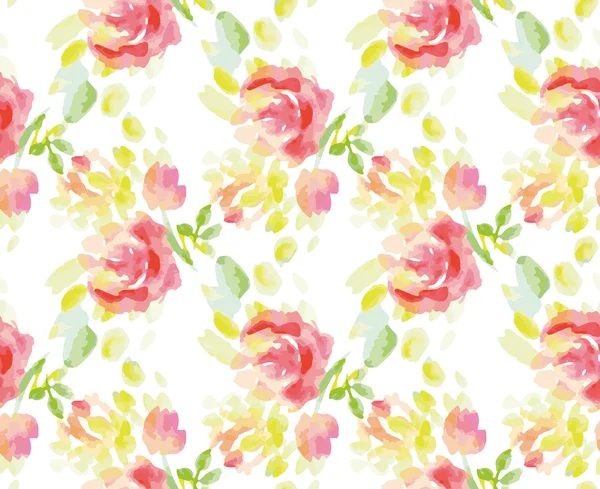 Fond aquarelle. couleur pâle fleur rose abstraite sans couture — Image vectorielle