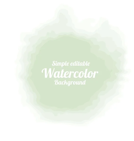 Natuurlijke pastel groene aquarel achtergrond, Vector achtergrond, di — Stockvector