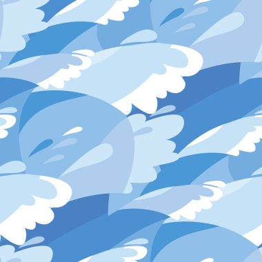 Deniz seamless modeli. su vektör çizim. Blu yüzey temsilcisi