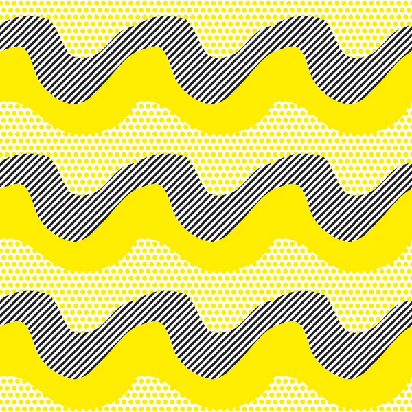 Patrón de geometría abstracta amarilla. moderno motivo sin costuras. vector — Vector de stock