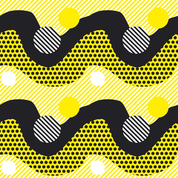 Motif géométrique abstrait jaune. motif moderne sans couture. vecteur — Image vectorielle
