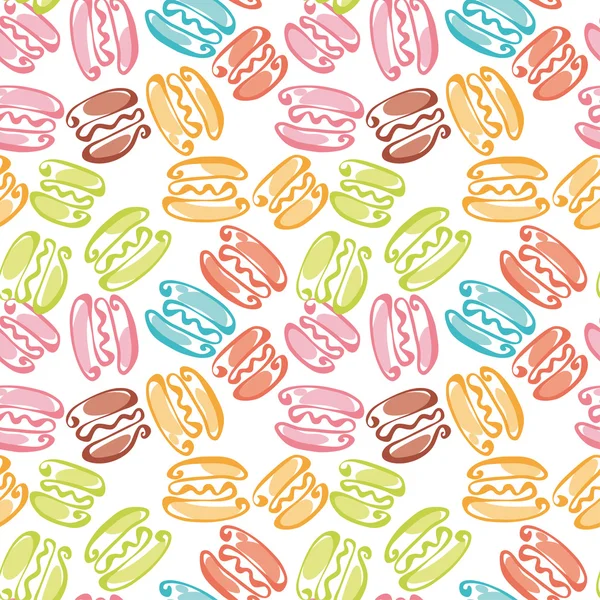 Renkli macaron tatlı kek. vektör çizim — Stok Vektör