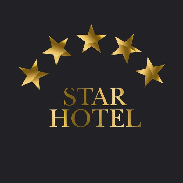Πέντε αστέρων ξενοδοχείο χρυσό εικονίδιο διάνυσμα. Κίτρινα αστέρια εικονόγραμμα τέχνη. St — Διανυσματικό Αρχείο