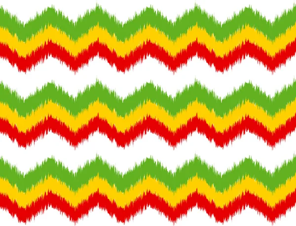Klassischer Reggae Farbe Musik Hintergrund. jamaica chevron nahtlos — Stockvektor