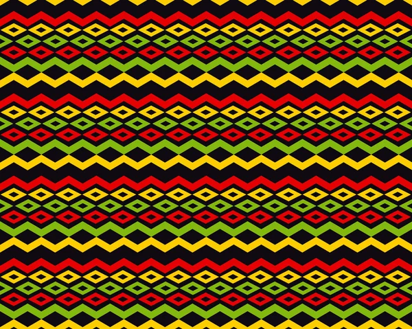 Fondo clásico de música reggae color. Jamaica patrón sin costuras — Vector de stock