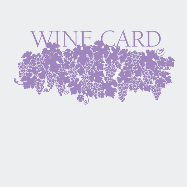 Hanging grapes with leaves and header — Stock Vector