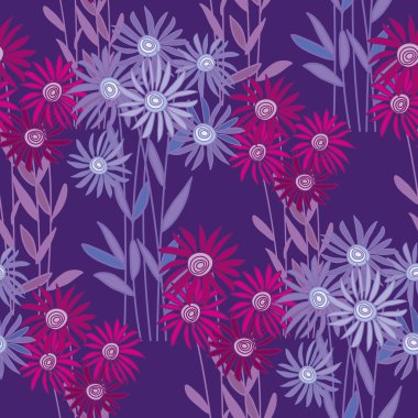 altın-papatya ambalaj kağıt vektör illüstrasyon. çiçek sonbahar bac